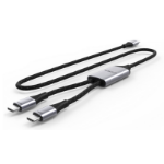 CODi CB6FC2C USB cable 71.7" (1.82 m) USB C 2 x USB C 100 W Black, Silver
