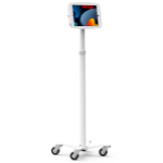 Compulocks iPad Pro 12.9" (3-6th Gen) Space Enclosure Medical Rolling Cart Plus Hub White