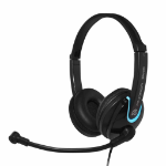 Andrea Communications EDU-255 Headset Wired Head-band Office/Call center USB Type-A Black, Blue