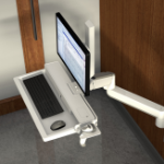 Ergotron 45-618-251 support et équerre de station de travail/PC tout en un 10,7 kg Blanc 68,6 cm (27")