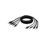 Belkin F1DN2CCBL-MP10T toetsenbord-video-muis (kvm) kabel Zwart 3 m