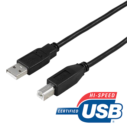 EU Product - USB 2.0 cable Type A male - Type B male 0.5m, black thumbnail