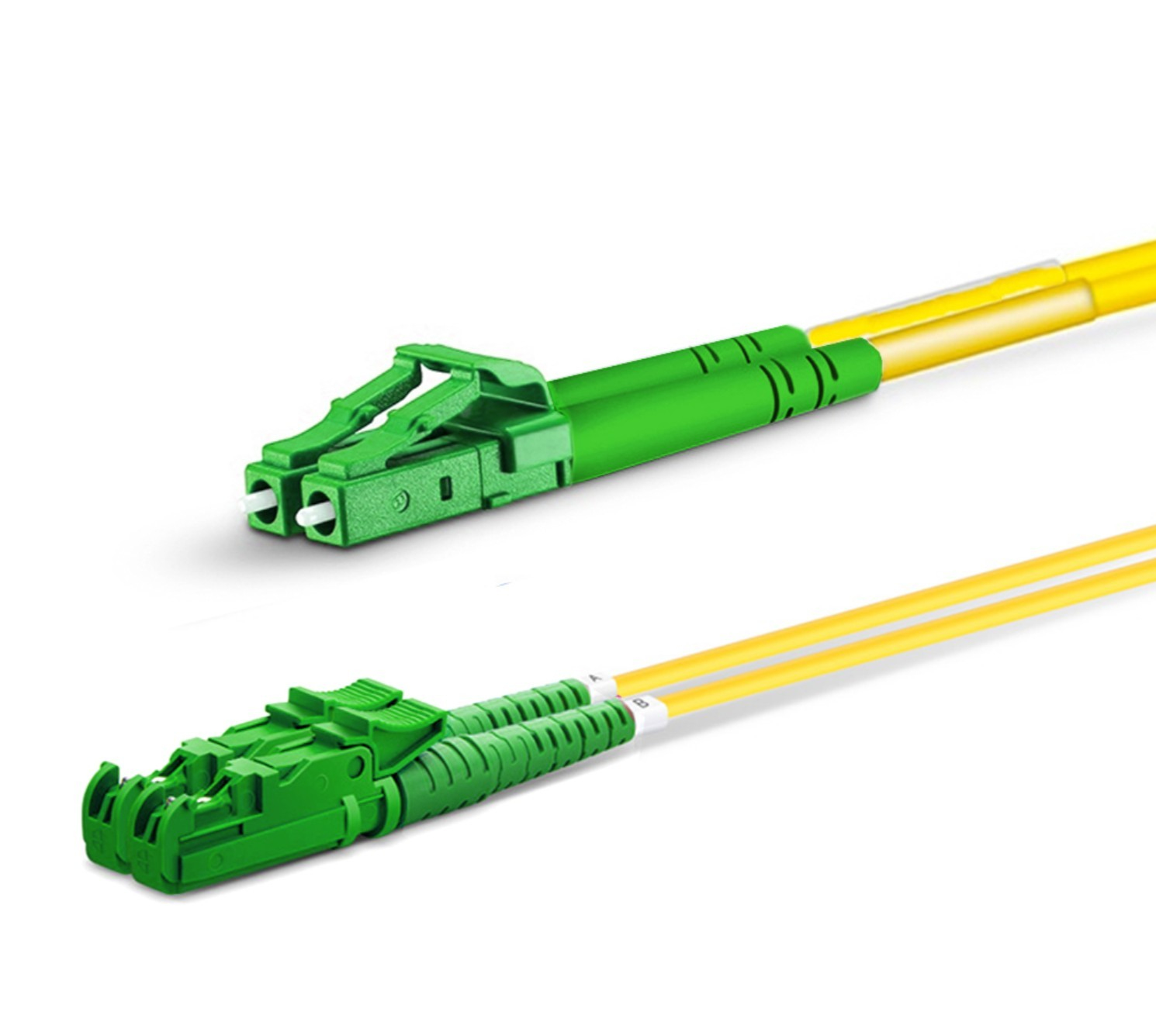 Equip E2000/APC to LC/APC Fiber Cable. SM. Duplex. 7.0m