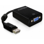 DeLOCK 61848 video cable adapter 0.125 m VGA (D-Sub) DisplayPort Black