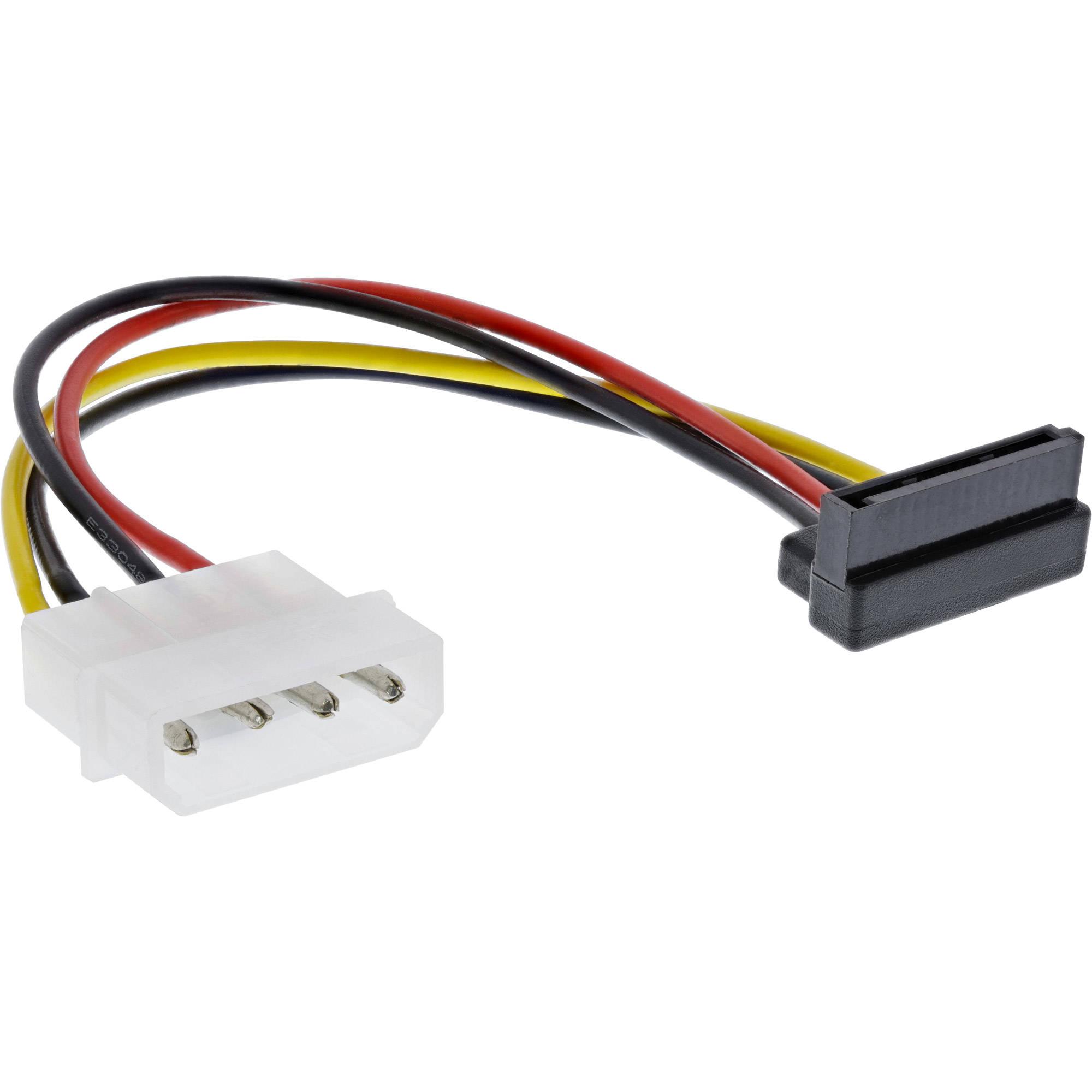 Image of InLine SATA Power Adapter Cable 1x 4pin female / 15pin SATA angled...