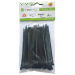 Techly 306356 cable tie Beaded cable tie Nylon Black 100 pc(s)