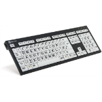 Logickeyboard XL Print keyboard Office USB QWERTY UK English Black, White