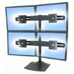 Ergotron DS Series DS100 Quad Monitor Desk Stand 61 cm (24") Zwart Bureau