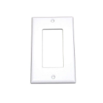 C2G Decorative Single Gang Wall Plate - White