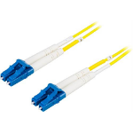 Deltaco LCLC-0S-5 fiber optic cables 0,5 m 2x LC OS2 Yellow