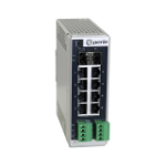 Perle IDS-710HP Managed Gigabit Ethernet (10/100/1000) Power over Ethernet (PoE) Black, Silver