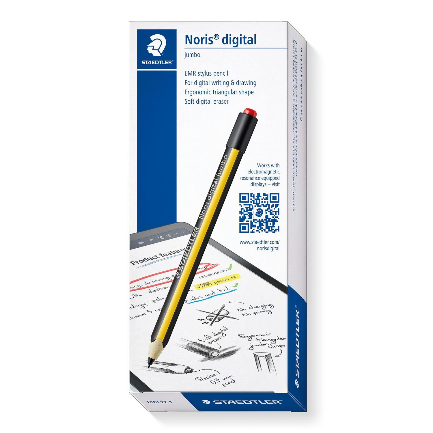 Image of Staedtler 180J 22-1 - Graphic tablet - Black - Yellow - PEFC - 1...