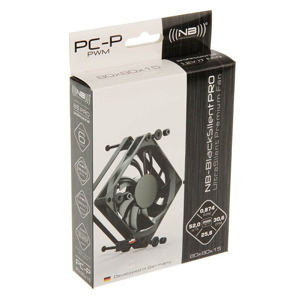 Image of Noiseblocker BlackSilentPro PC-P Computer case Fan 8 cm Black