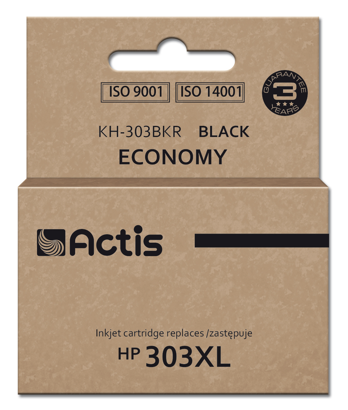Actis KH-303BKR ink for HP printer, replacement HP 303XL T6N04AE; Premium; 20ml; 600 pages; black