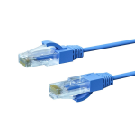 4Cabling 0.5m CAT6A THIN U/UTP LSZH 28 AWG RJ45 Network Cable | 10 Pack Blue