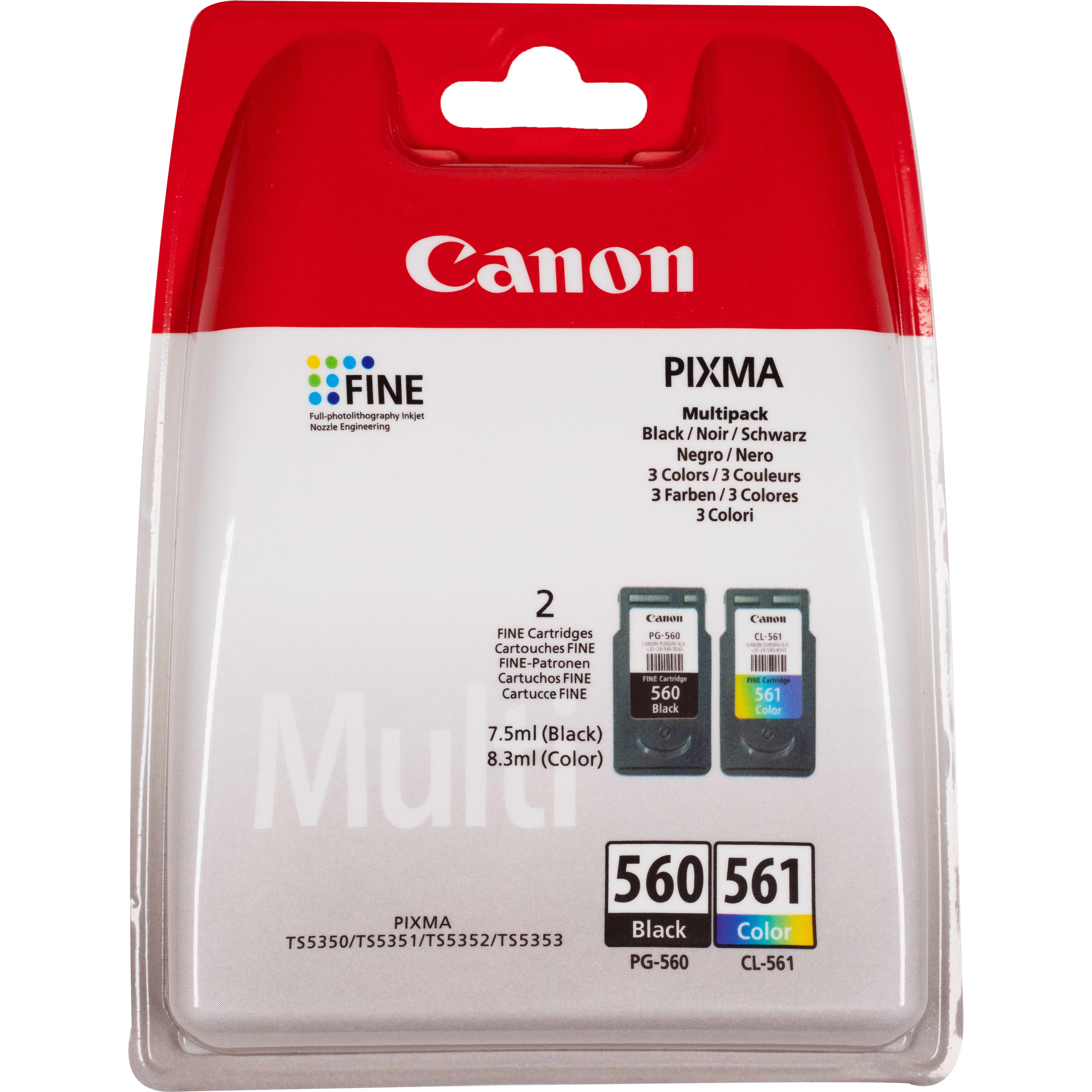 Image of Canon 3713C006/PG-560+CL-561 Printhead cartridge multi pack black...