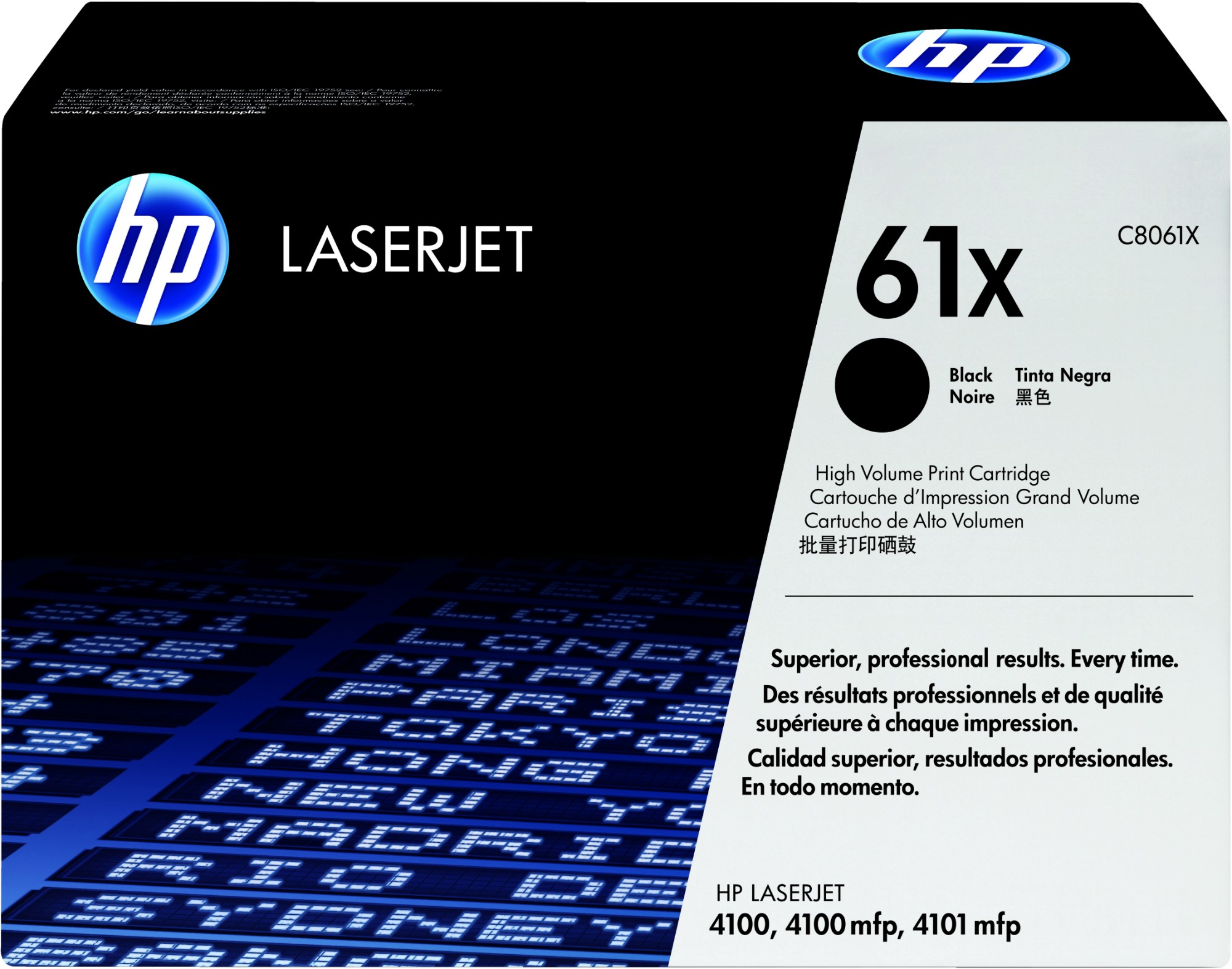 HP C8061X/61X Toner Cartridge Black high-capacity. 10K Pages ISO/IEC 1