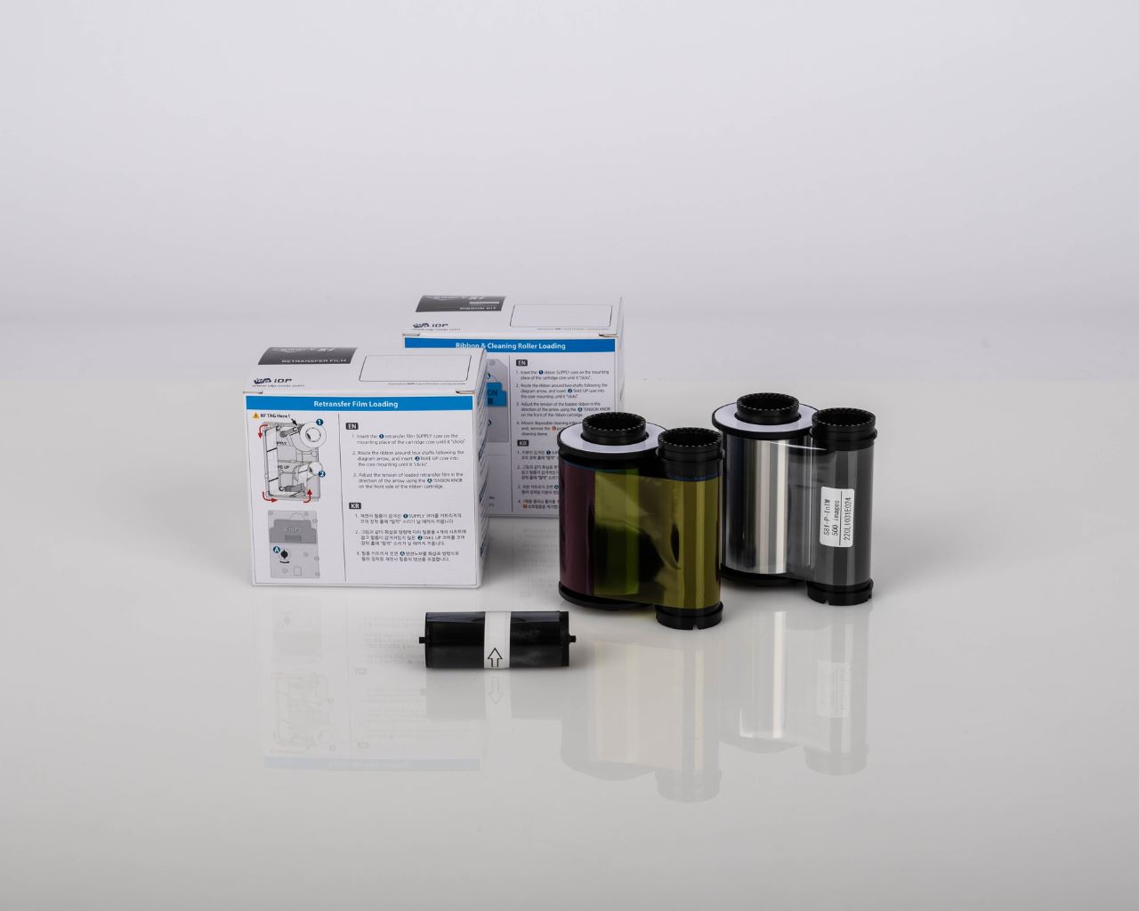 Smart IDP Smart 653547 YMCK Ribbon & Retransfer Film Set (500 prints)