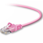 Belkin RJ45 CAT5e Patch Cable, Snagless Molded 7ft. networking cable Pink 82.7" (2.1 m)