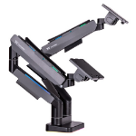 Thermaltake GEA-MSR-DMSBLK-01 monitor mount / stand 88.9 cm (35") Desk Black, Grey