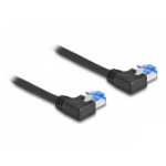 DeLOCK RJ45 Network Cable Cat.6A S/FTP left angled 2 m black