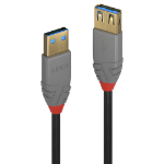 Lindy 2m USB 3.2 Type A Extension Cable, 5Gbps, Anthra Line