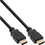 InLine High Speed HDMI Cable with Ethernet, M/M, black, golden contacts, 0.5m