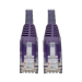 Tripp Lite N201-002-PU Cat6 Gigabit Snagless Molded (UTP) Ethernet Cable (RJ45 M/M), PoE, Purple, 2 ft. (0.61 m)