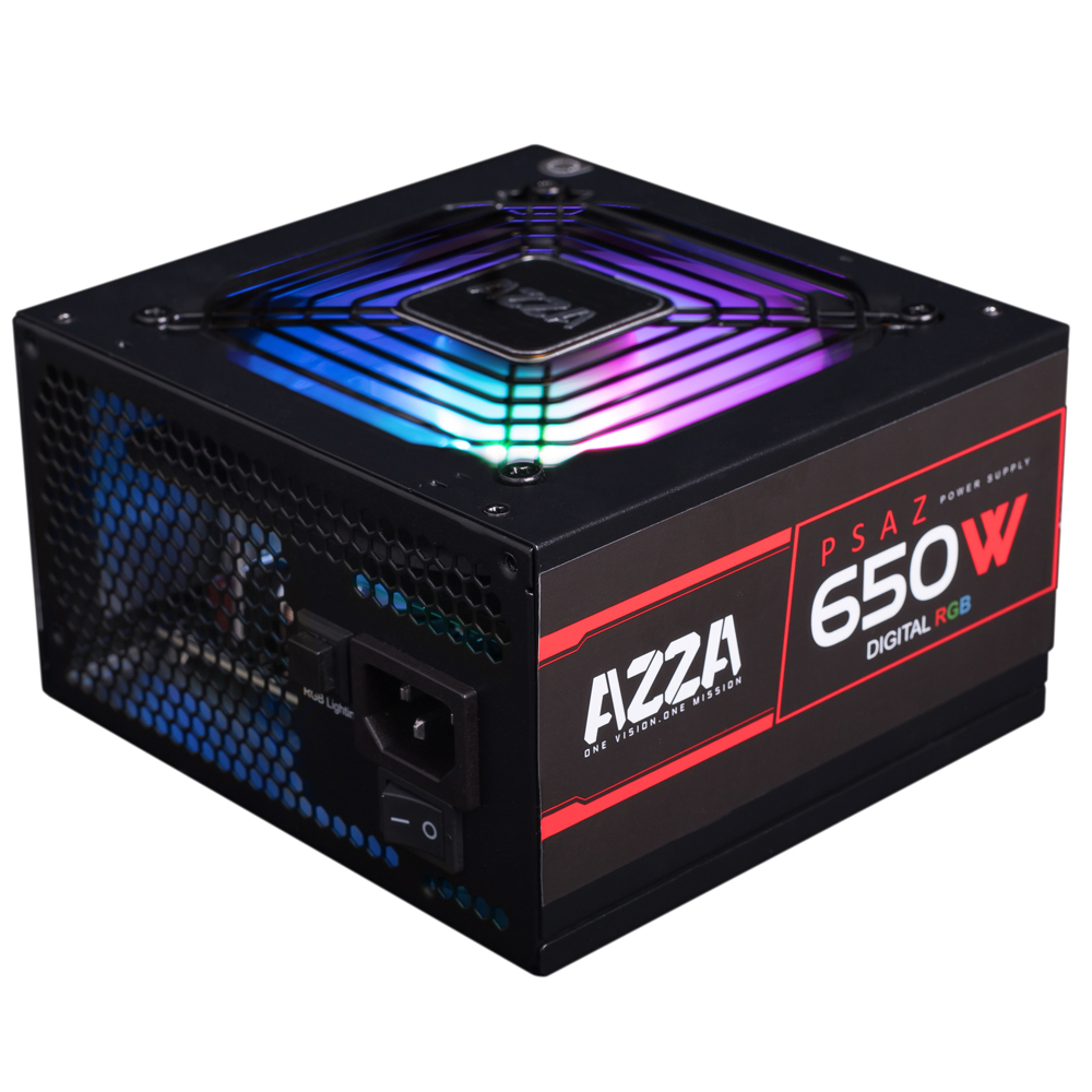 Azza PSAZ-650W(ARGB) power supply unit 20+4 pin ATX ATX Black