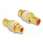 DeLOCK Audio Adapter RCA female to female for installation, red ring