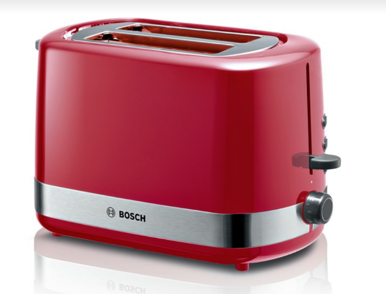 Bosch TAT6A514 brödrostar 2 skivor 800 W Röd