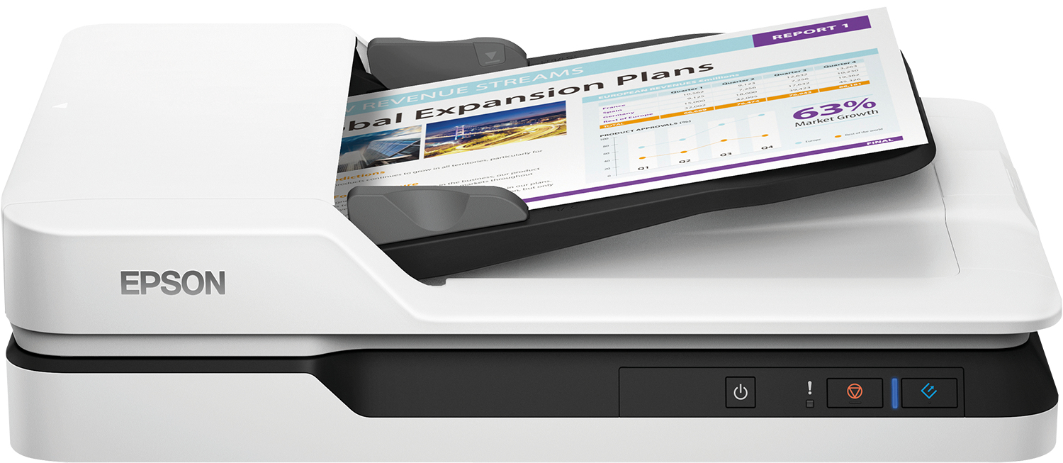 Epson WorkForce DS-1630 Flatbed scanner 1200 x 1200 DPI A4 Black. Whit