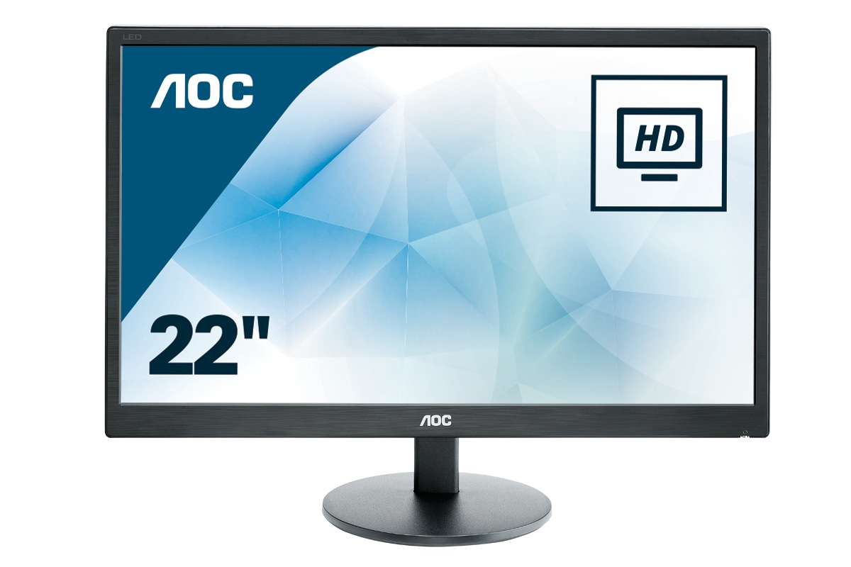 AOC Value-line E2270SWDN LED display 54.6 cm (21.5") Full HD Flat Black AOC Value-line E2270SWDN LED display 54.6 cm (21.5") Full HD Flat Black