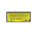 Logickeyboard LKB-LPBY-BTON-UK keyboard Home Bluetooth QWERTY English Black, Yellow