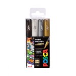 POSCA PC-1M Black, Gold, Silver, White 4 pc(s)