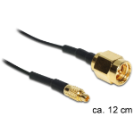 DeLOCK 88471 coaxial cable 0.12 m MMCX SMA Gold, Black