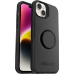 OtterBox Otter+Pop Case for iPhone 14 Plus, Shockproof, Drop proof, Protective Case with PopSockets PopGrip, 3x Tested to Military Standard, Antimicrobial Protection, Black