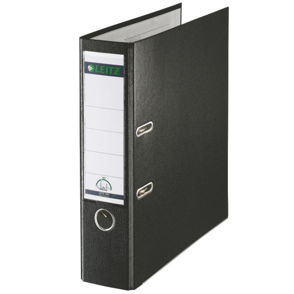 Image of Leitz 180° Plastic Lever Arch File ring binder A4 Black