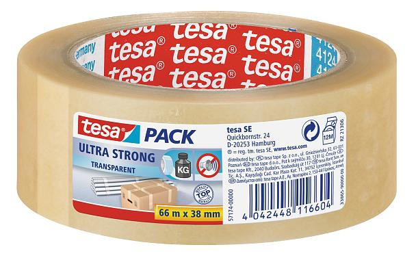 Image of TESA Pack - Transparent - PVC - 66 m - 38 mm