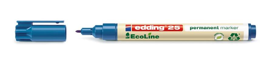 Image of Edding 25 EcoLine permanent marker Bullet tip Blue