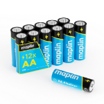 Maplin AA LR6 1.5V Alkaline Batteries 7 Year Shelf Life High Performance - Pack of 12