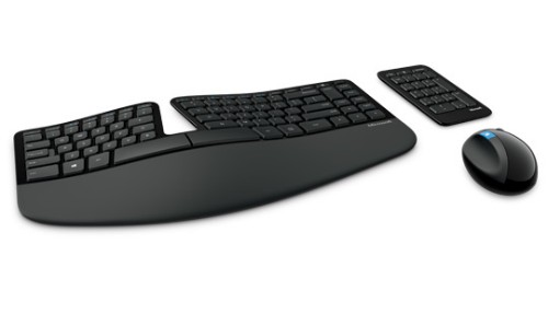 Microsoft Sculpt Ergonomic Desktop keyboard RF Wireless US English Mouse included Black