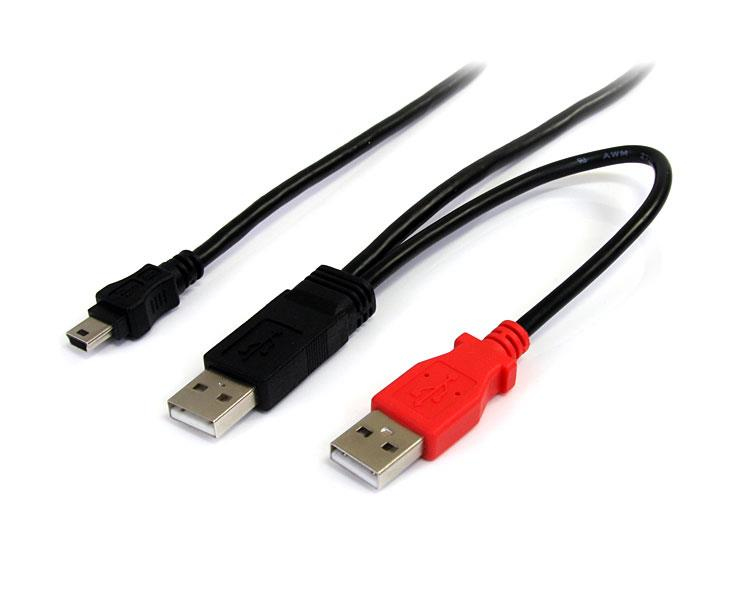 Image of StarTech.com 6 ft USB Y Cable for External Hard Drive - USB A to...