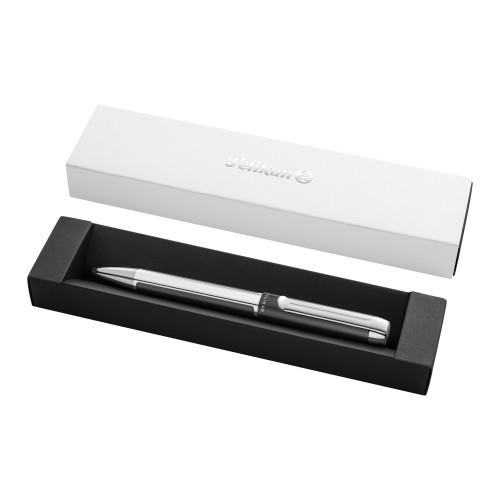 Image of Pelikan Pura K40 Anthracite, Silver Twist retractable ballpoint...