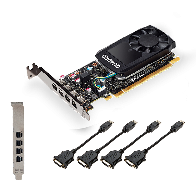Image of PNY VCQP1000DVIV2-PB graphics card NVIDIA Quadro P1000 V2 4 GB GDDR5