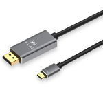 4XEM 4XTPC028B2M video cable adapter 78.7" (2 m) USB Type-C DisplayPort Black, Gray