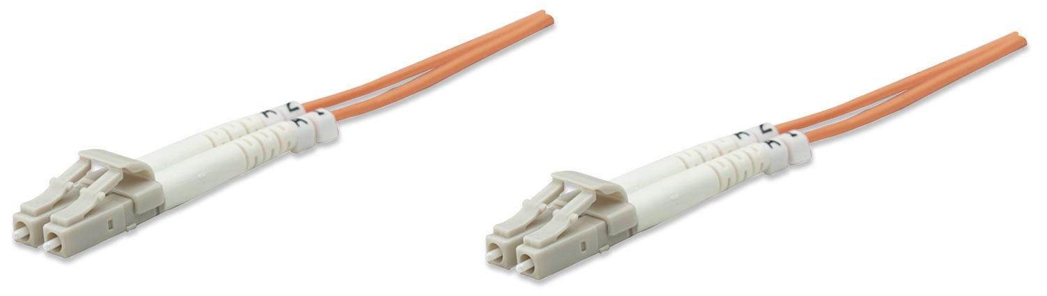 Photos - Cable (video, audio, USB) INTELLINET Fiber Optic Patch Cable, OM1, LC/LC, 3m, Orange, Duplex, Mu 471 