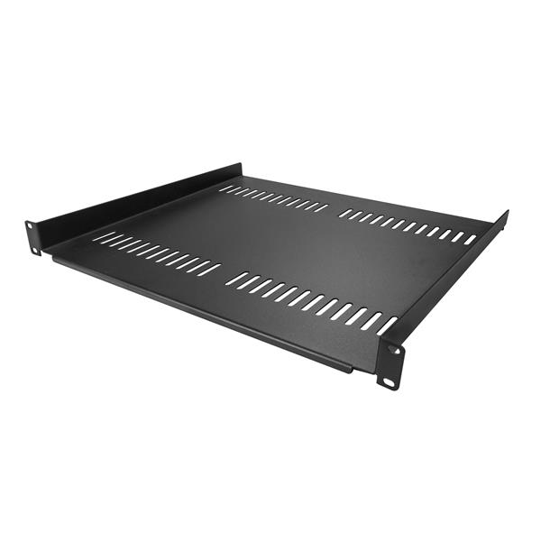 StarTech.com 1U Vented Server Rack Cabinet Shelf - 16in Deep Fixed Cantilever Tray - Rackmount Shelf for 19" AV/Data/Network Equipment Enclosure with Cage Nuts & Screws - 44lbs capacity