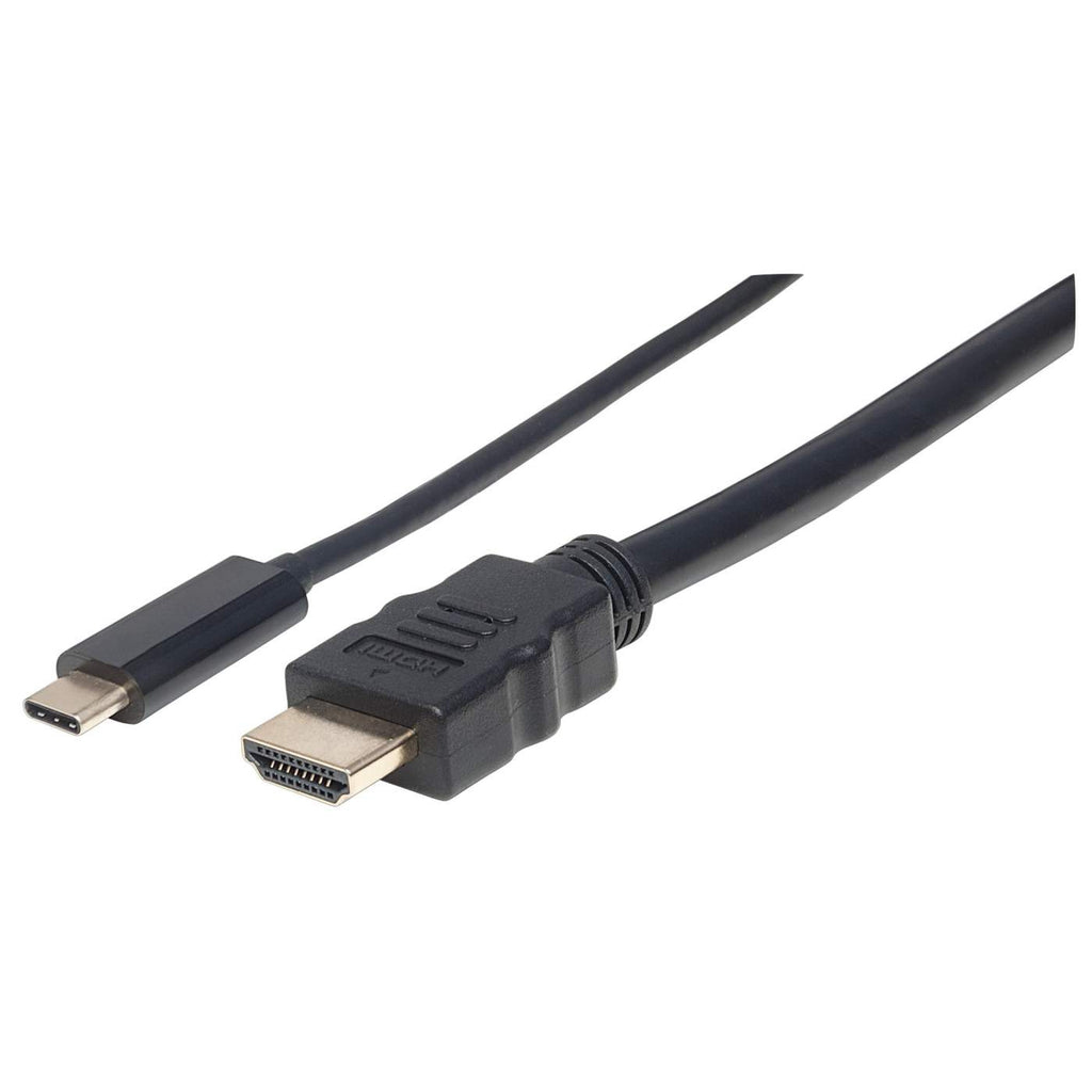 Photos - Cable (video, audio, USB) MANHATTAN USB-C to HDMI Cable, 4K@30Hz, 1m, Black, Male to Male, Three 152 