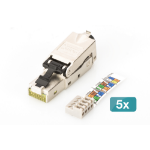 Digitus CAT 6A Field Termination Plug, STP with dust cap, bend relief - 5 pcs.